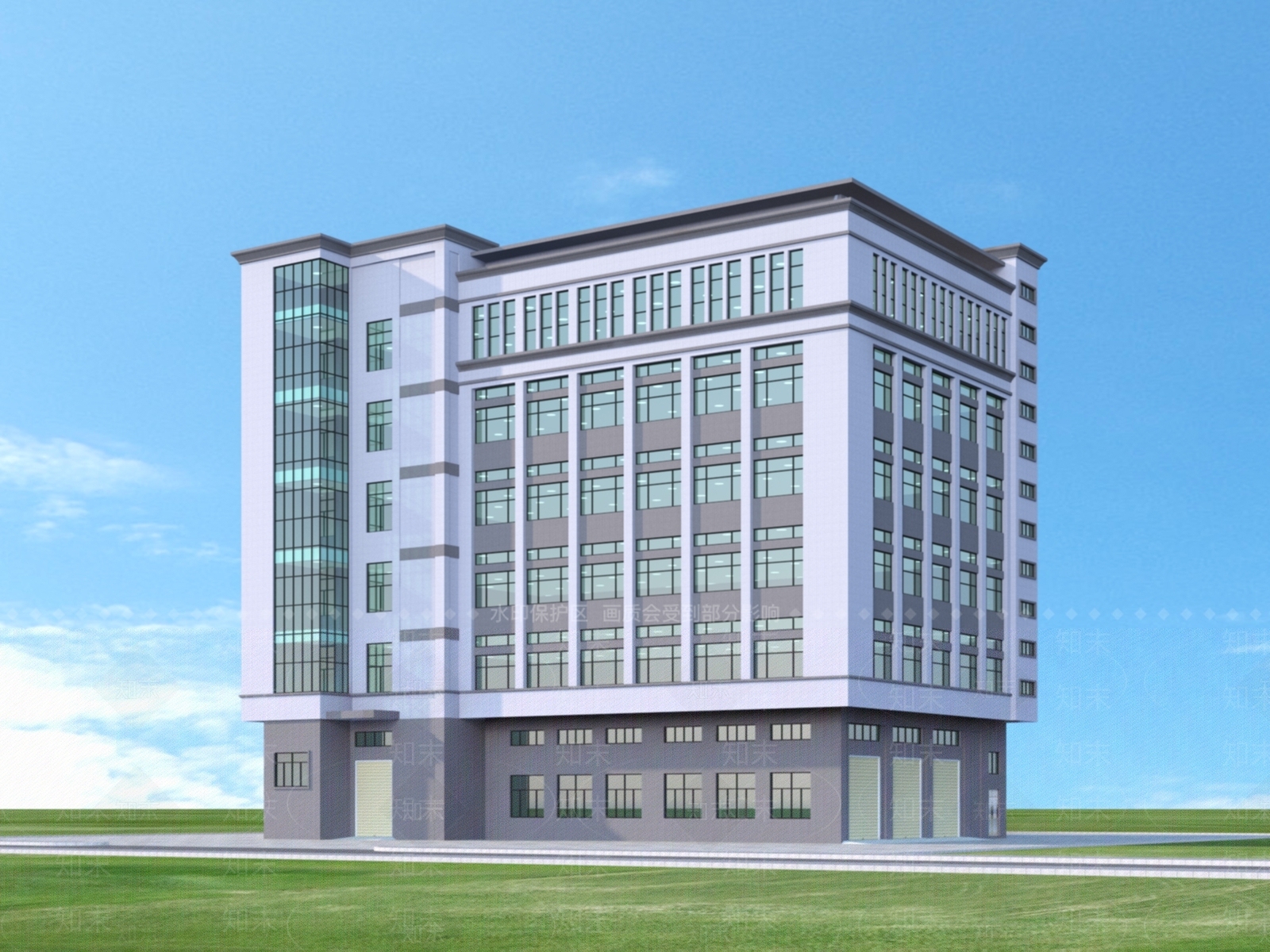 现代厂区厂房3D模型下载【ID:1152044324】