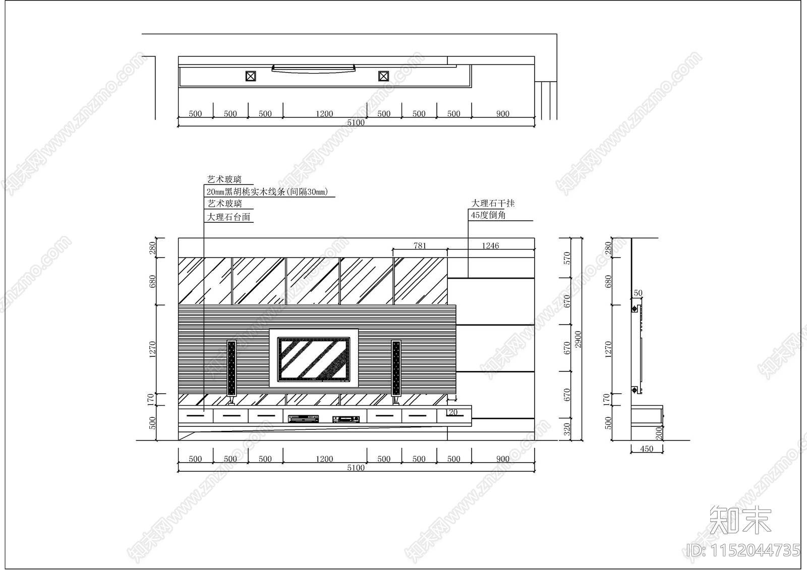 一套御园别墅装修图cad施工图下载【ID:1152044735】