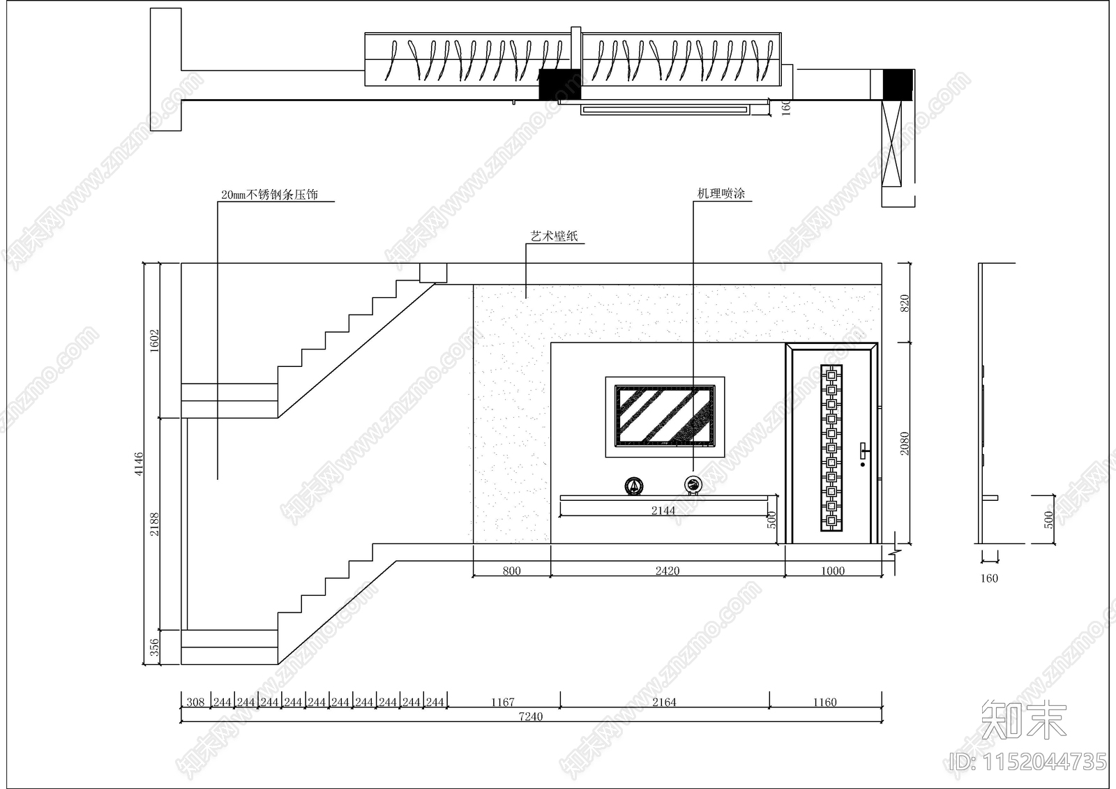 一套御园别墅装修图cad施工图下载【ID:1152044735】