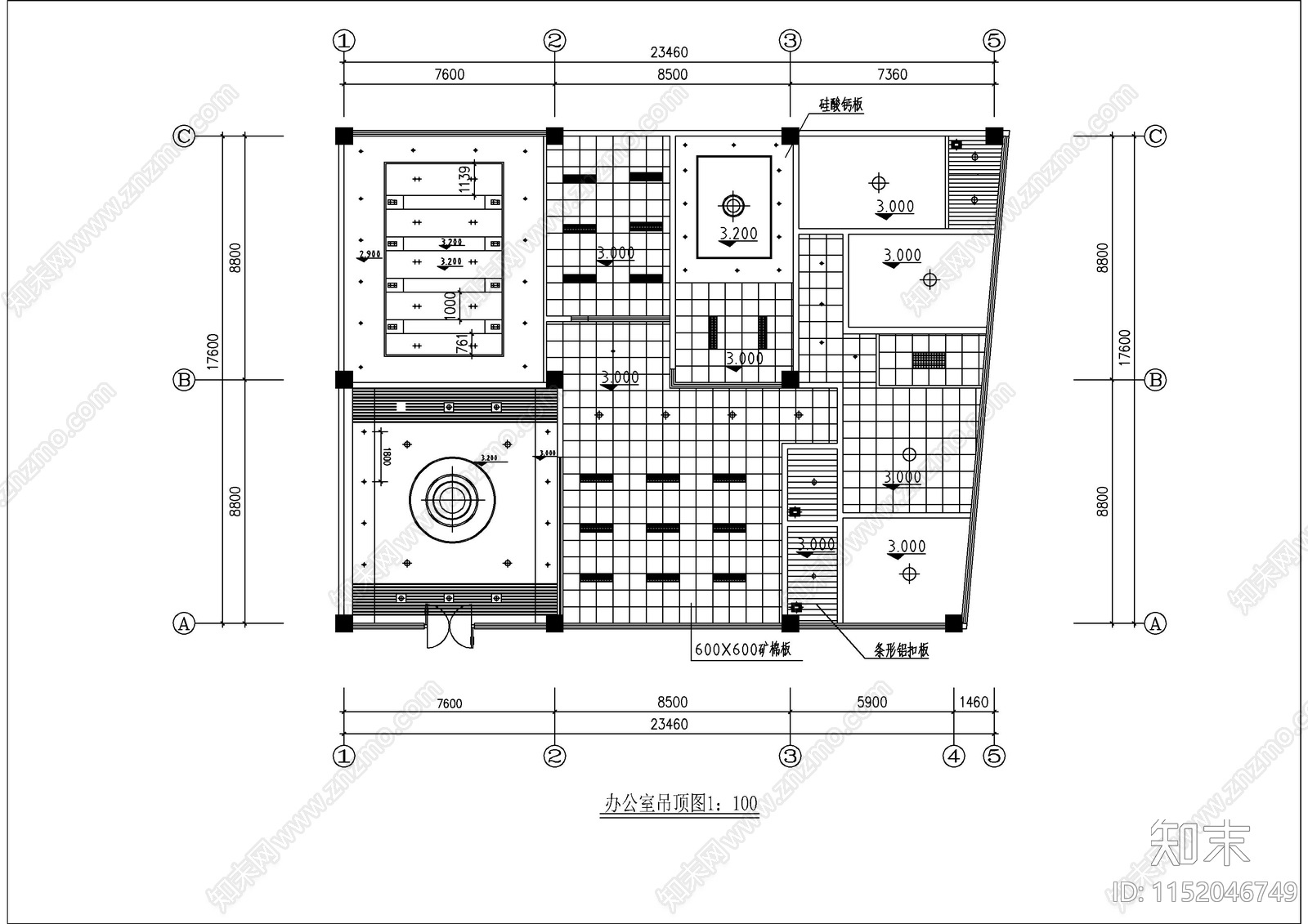 某公司成套办公室精装修装饰图纸cad施工图下载【ID:1152046749】