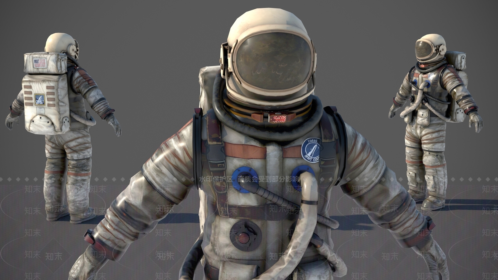 宇航员3D模型下载【ID:1152066981】