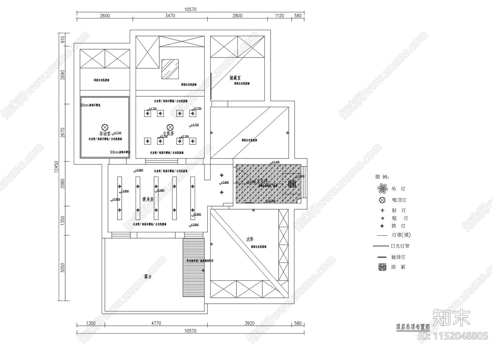 卧龙山水绿都室内设计装修图cad施工图下载【ID:1152048805】