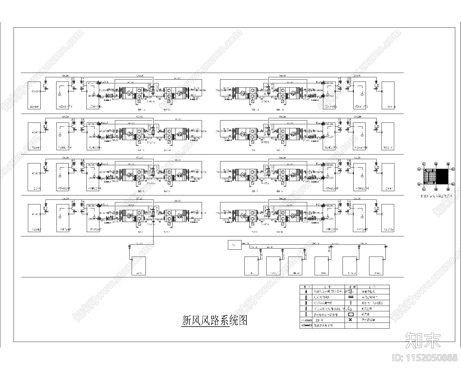 机房弱电装修配电布线暖通系统图施工图下载【ID:1152050888】