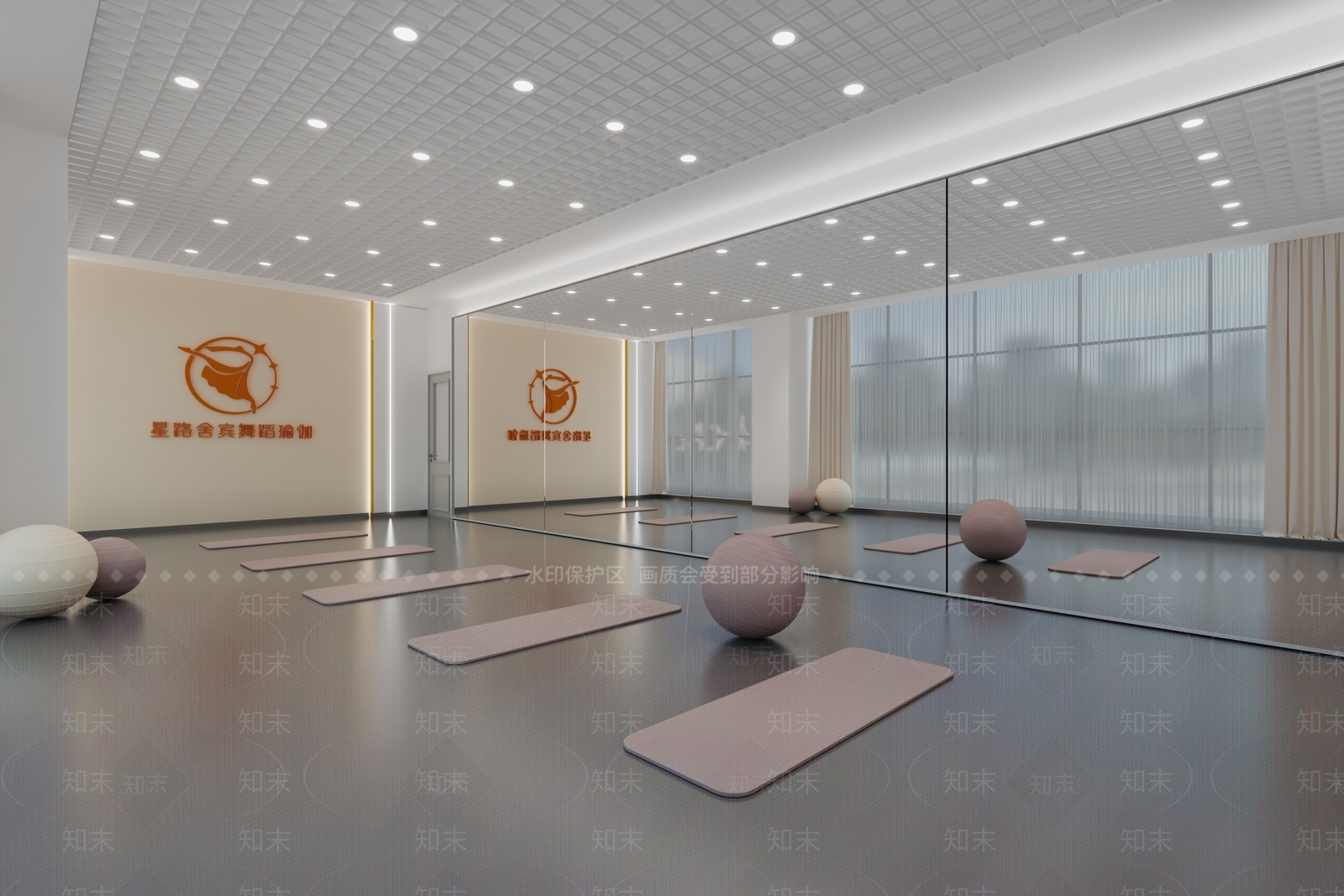 现代瑜伽室3D模型下载【ID:1152055918】