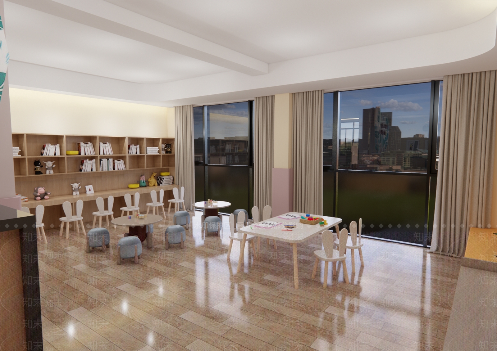 现代幼儿园教室SU模型下载【ID:1152059857】