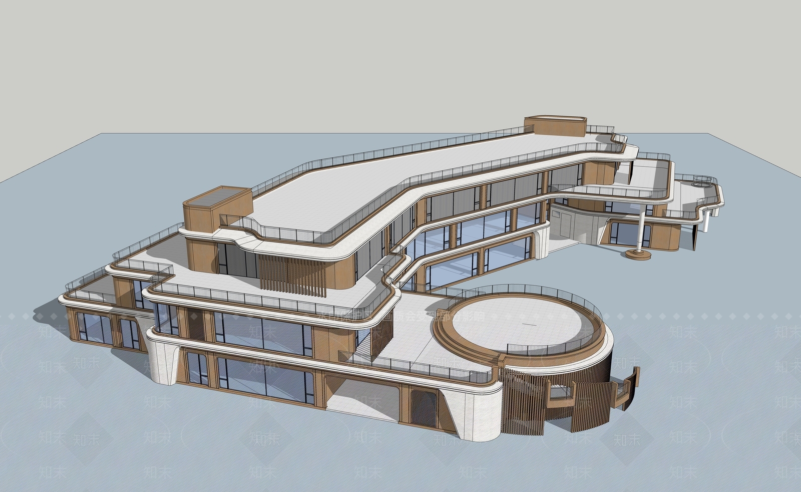 现代幼儿园建筑SU模型下载【ID:1152066628】