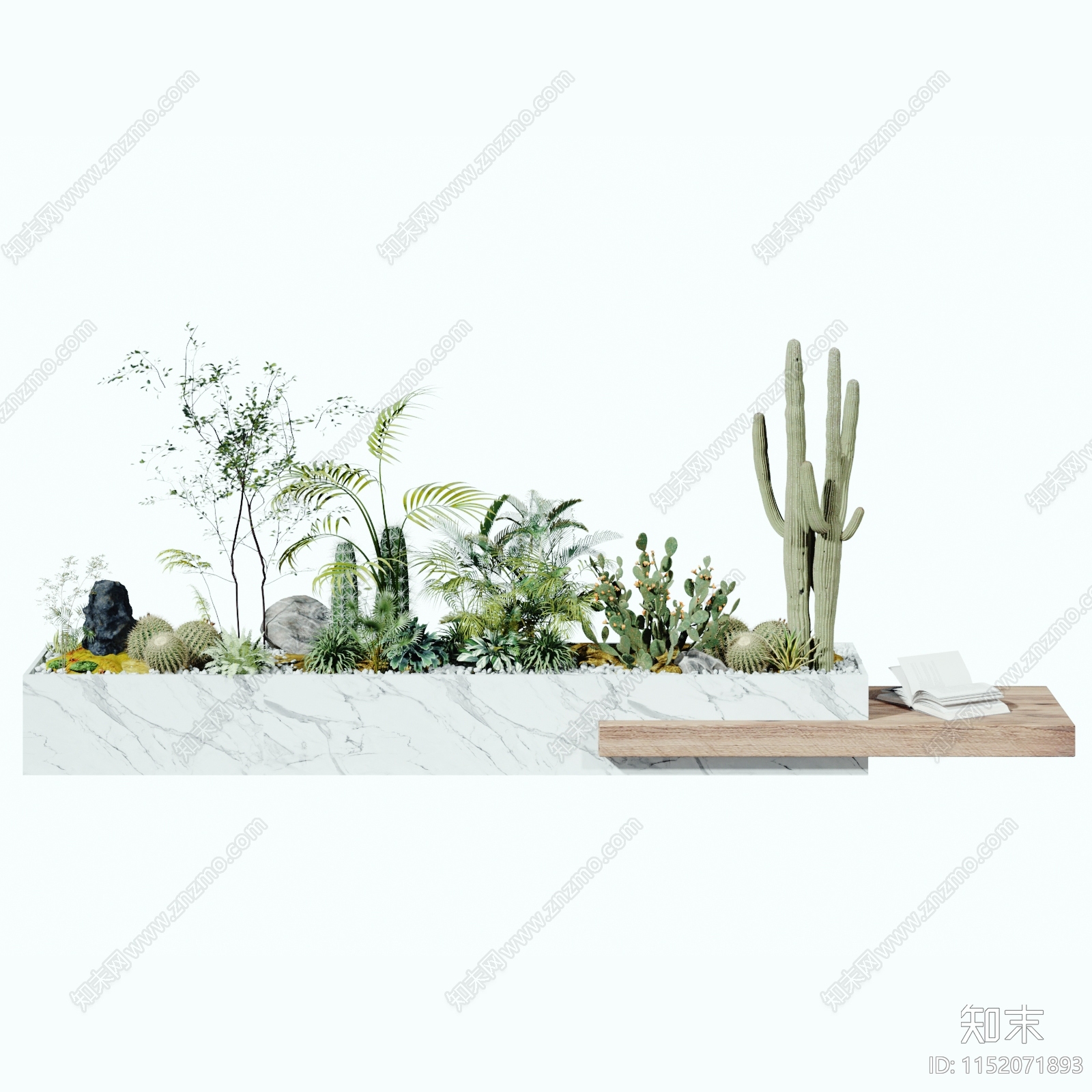 现代植物堆3D模型下载【ID:1152071893】