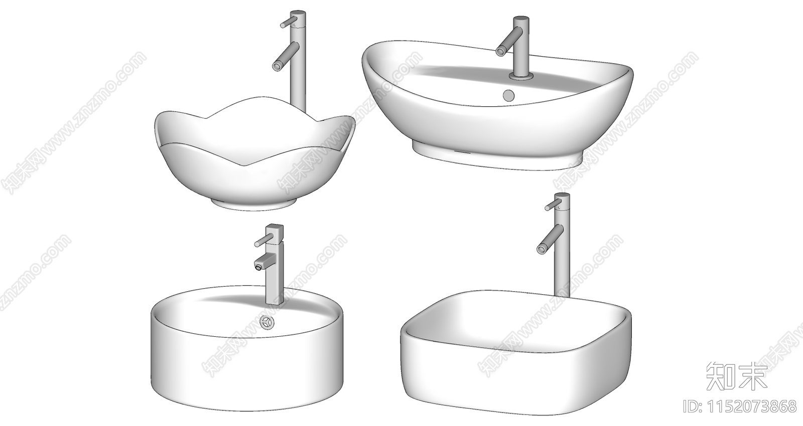 洗面盆SU模型下载【ID:1152073868】