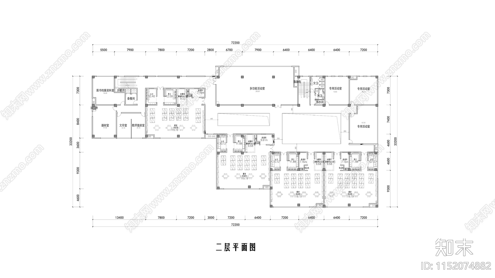 幼儿园带模型施工图下载【ID:1152074882】