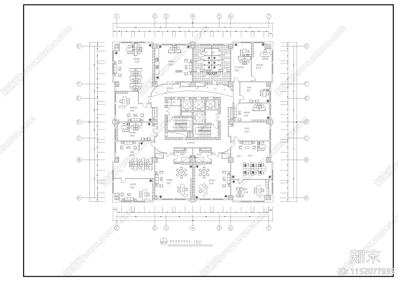 某餐厅简单装修图cad施工图下载【ID:1152077935】