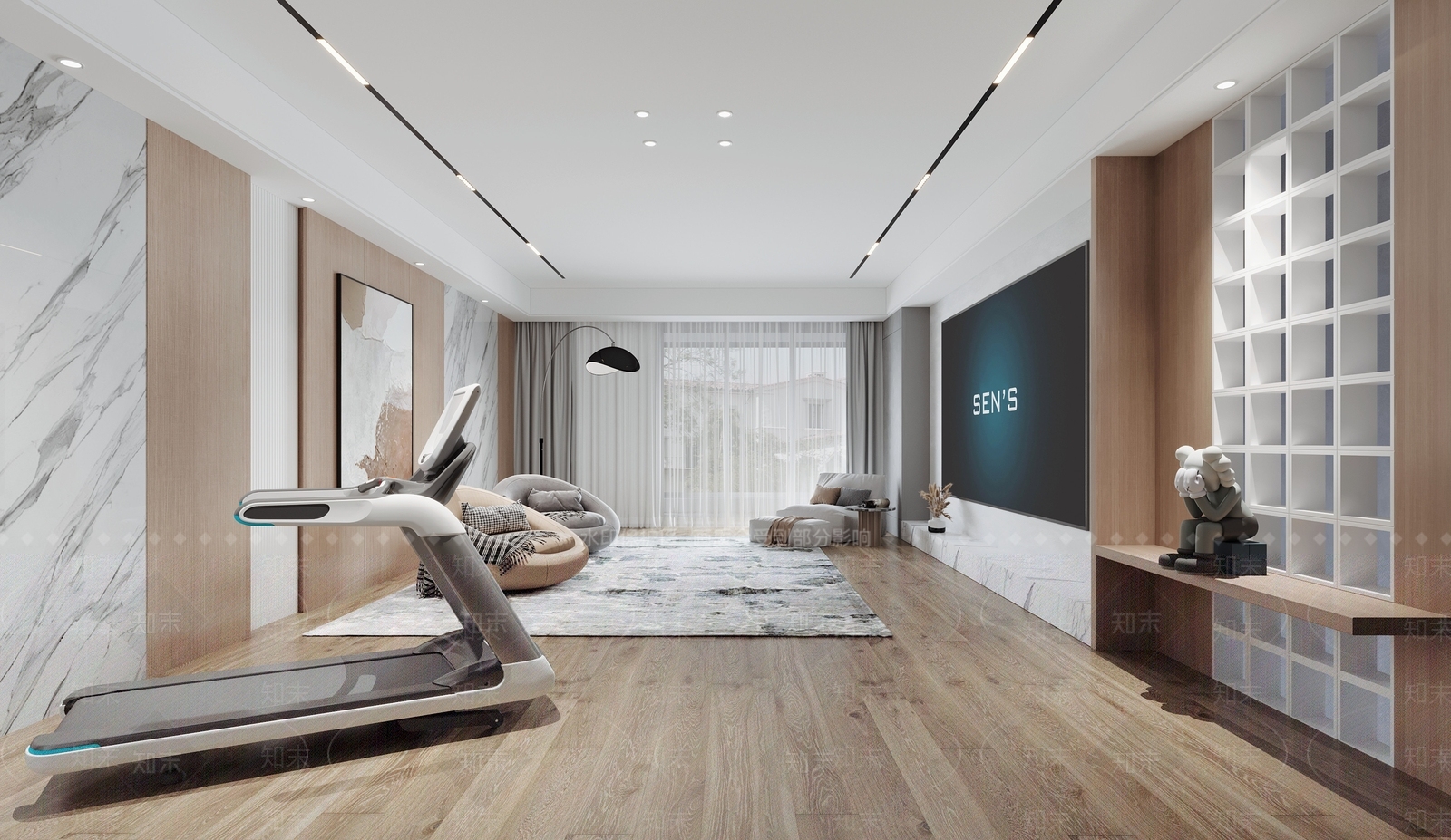 现代家居影音室3D模型下载【ID:1152078298】