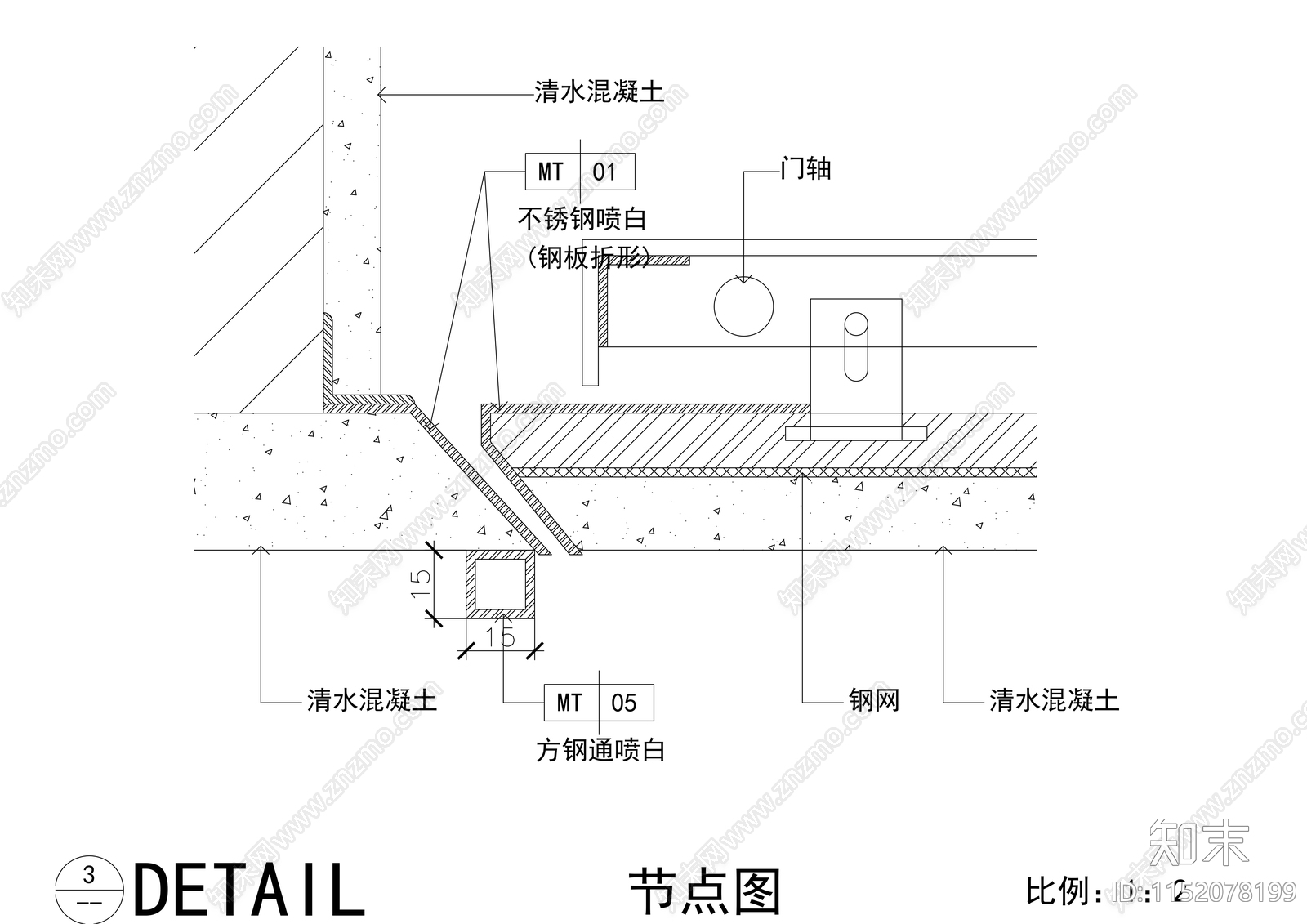 暗门节点大样图施工图下载【ID:1152078199】