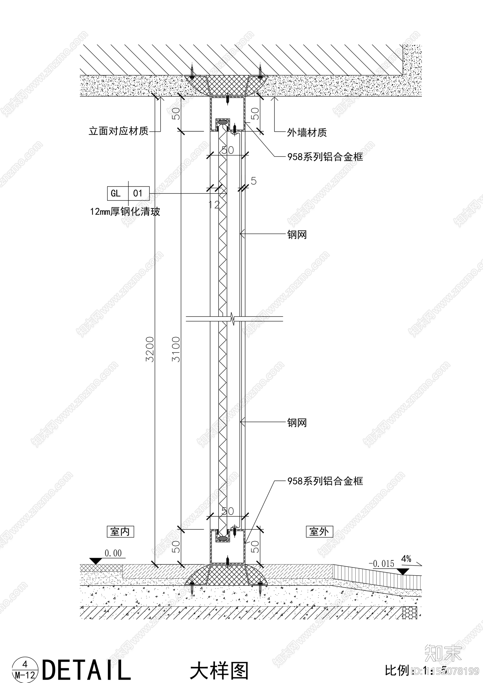 暗门节点大样图施工图下载【ID:1152078199】