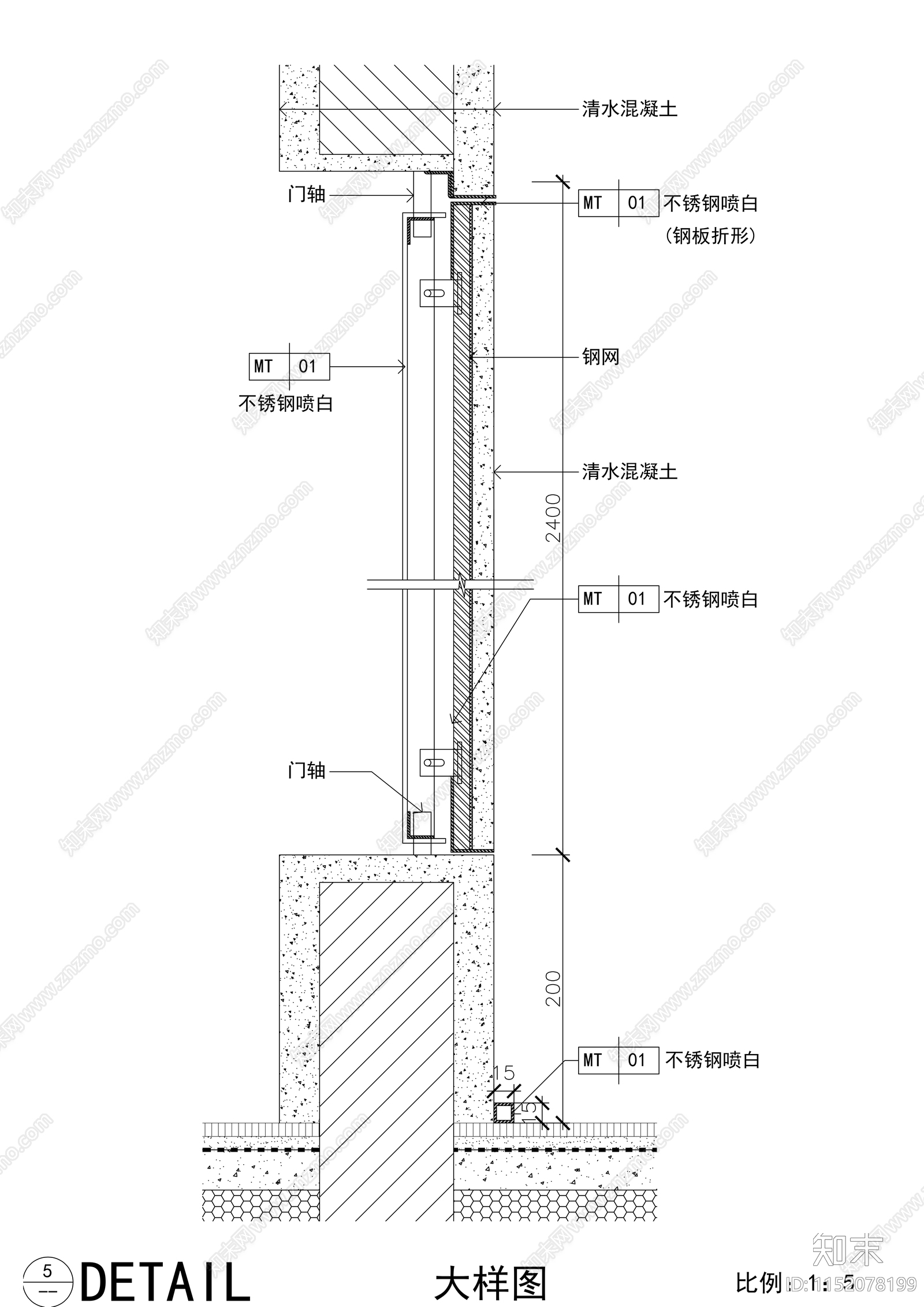 暗门节点大样图施工图下载【ID:1152078199】