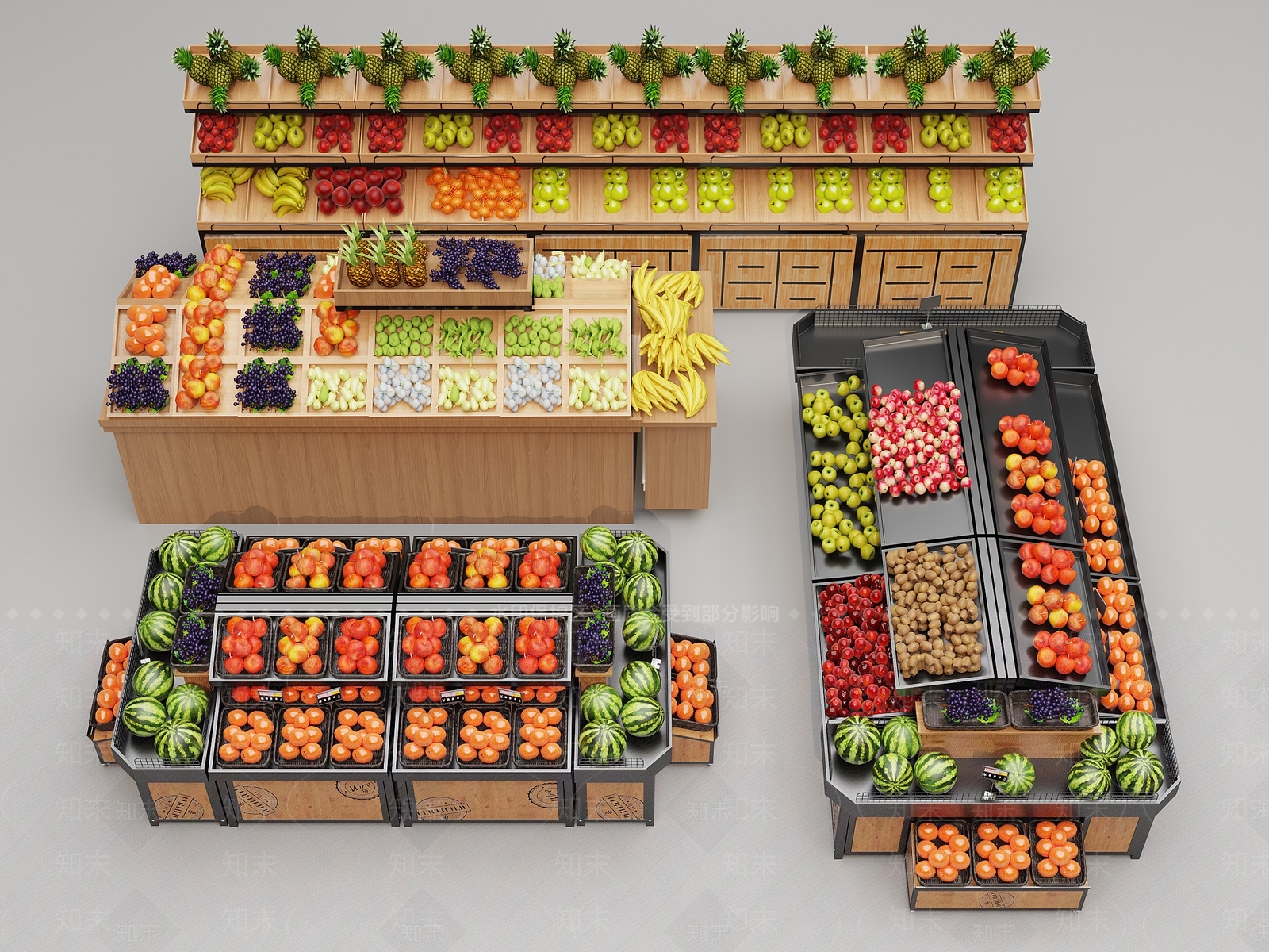 现代水果展架3D模型下载【ID:1152079767】