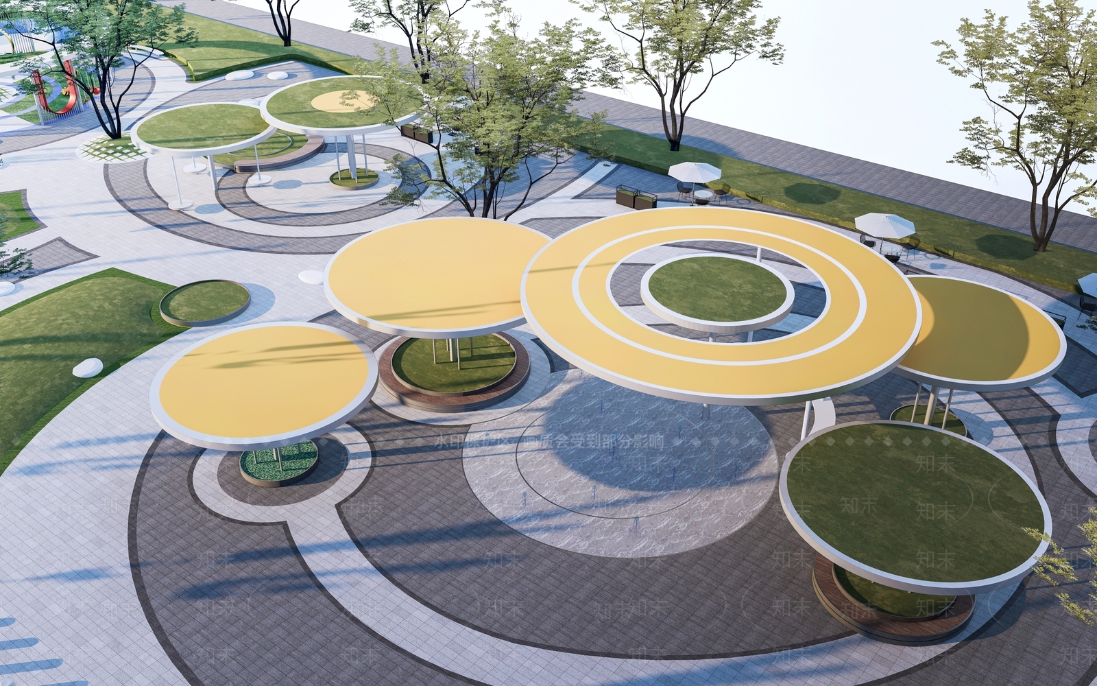现代公园景观3D模型下载【ID:1152083665】