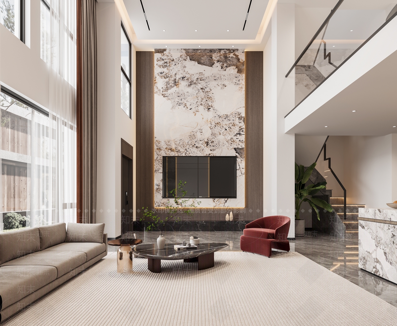 大理石岛台边几3D模型下载【ID:1227260018】