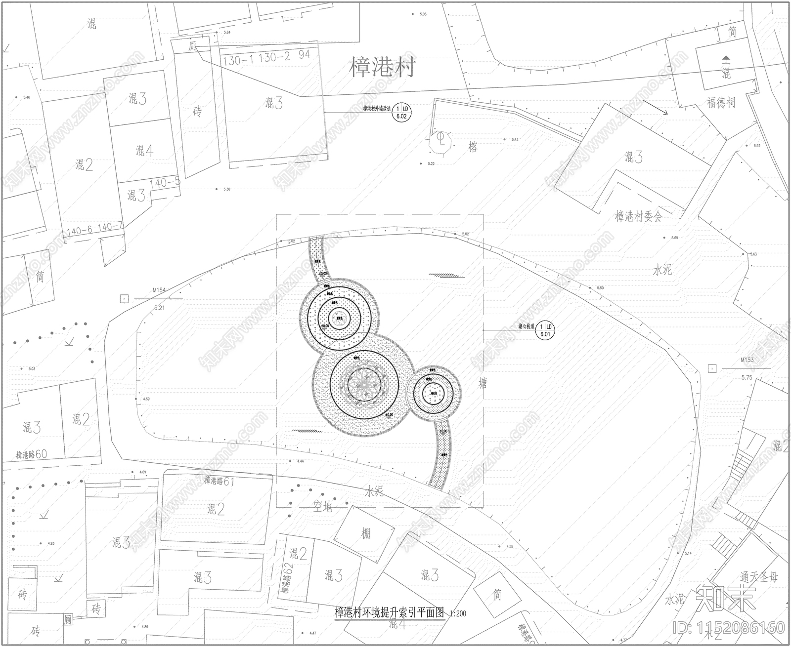 美丽乡村乡愁文化人居环境景观cad施工图下载【ID:1152086160】