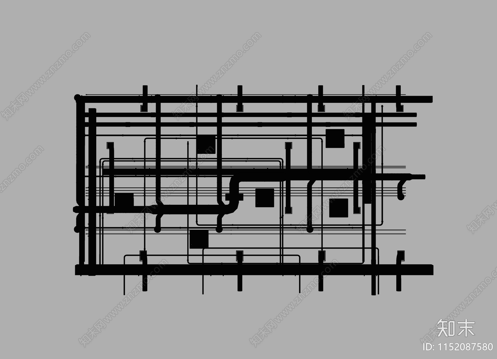 现代管道SU模型下载【ID:1152087580】