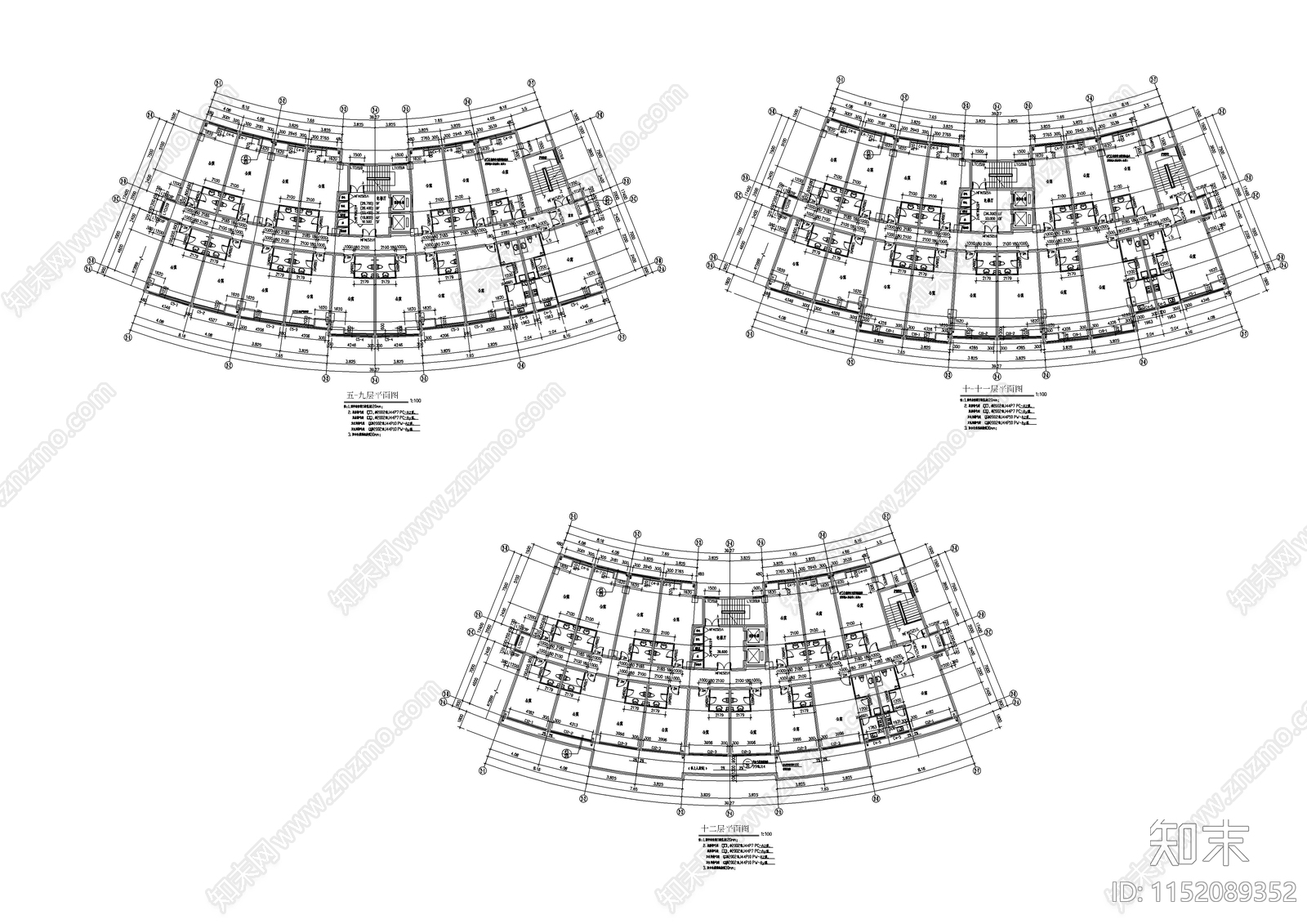 娱乐城大厦建筑cad施工图下载【ID:1152089352】