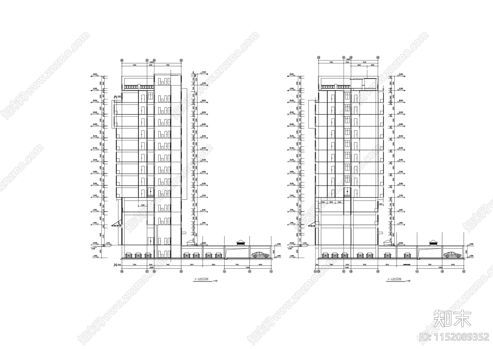 娱乐城大厦建筑cad施工图下载【ID:1152089352】