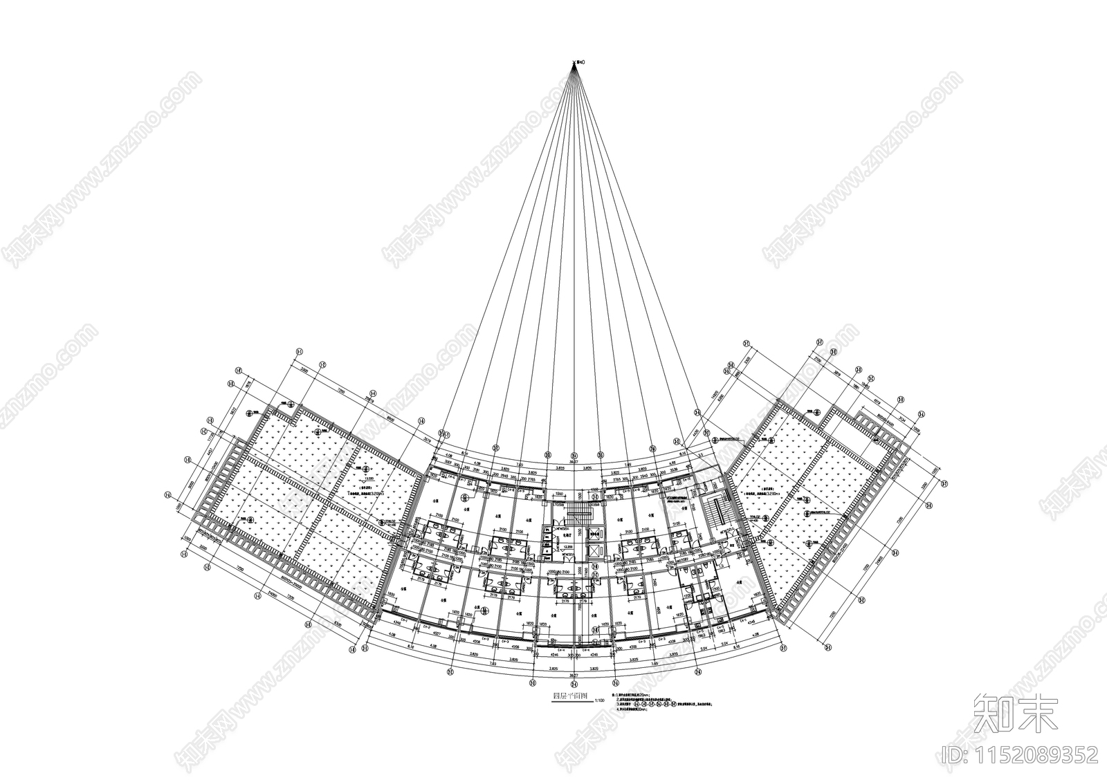 娱乐城大厦建筑cad施工图下载【ID:1152089352】