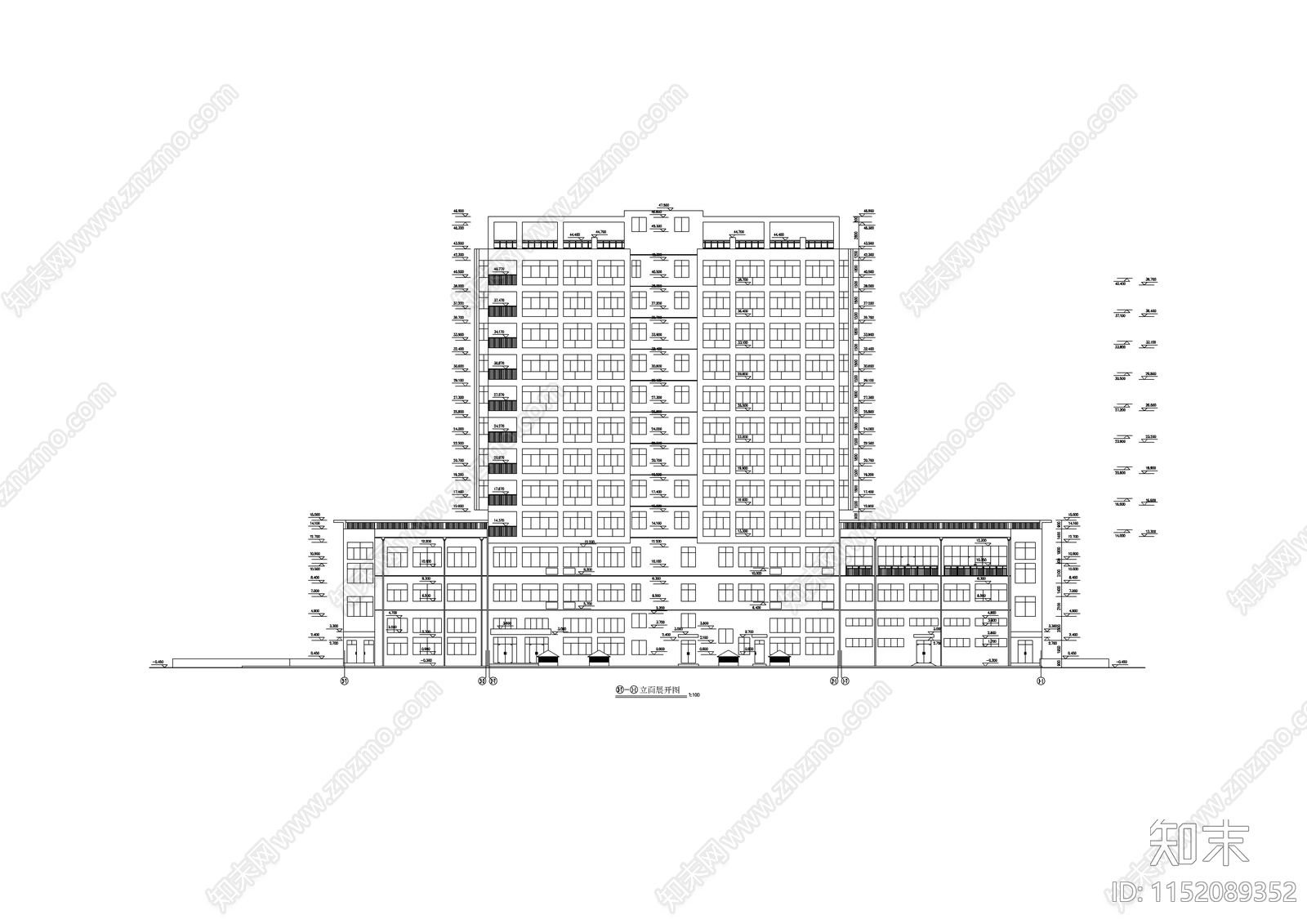 娱乐城大厦建筑cad施工图下载【ID:1152089352】