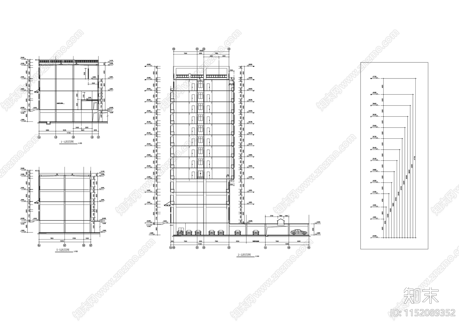 娱乐城大厦建筑cad施工图下载【ID:1152089352】