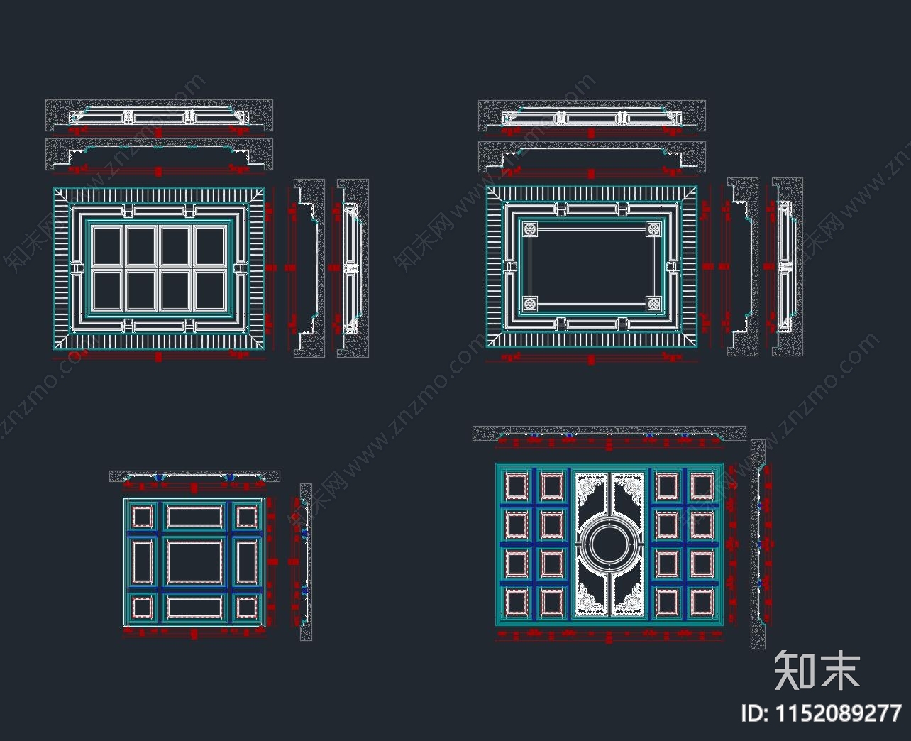 中式吊顶节点施工图下载【ID:1152089277】