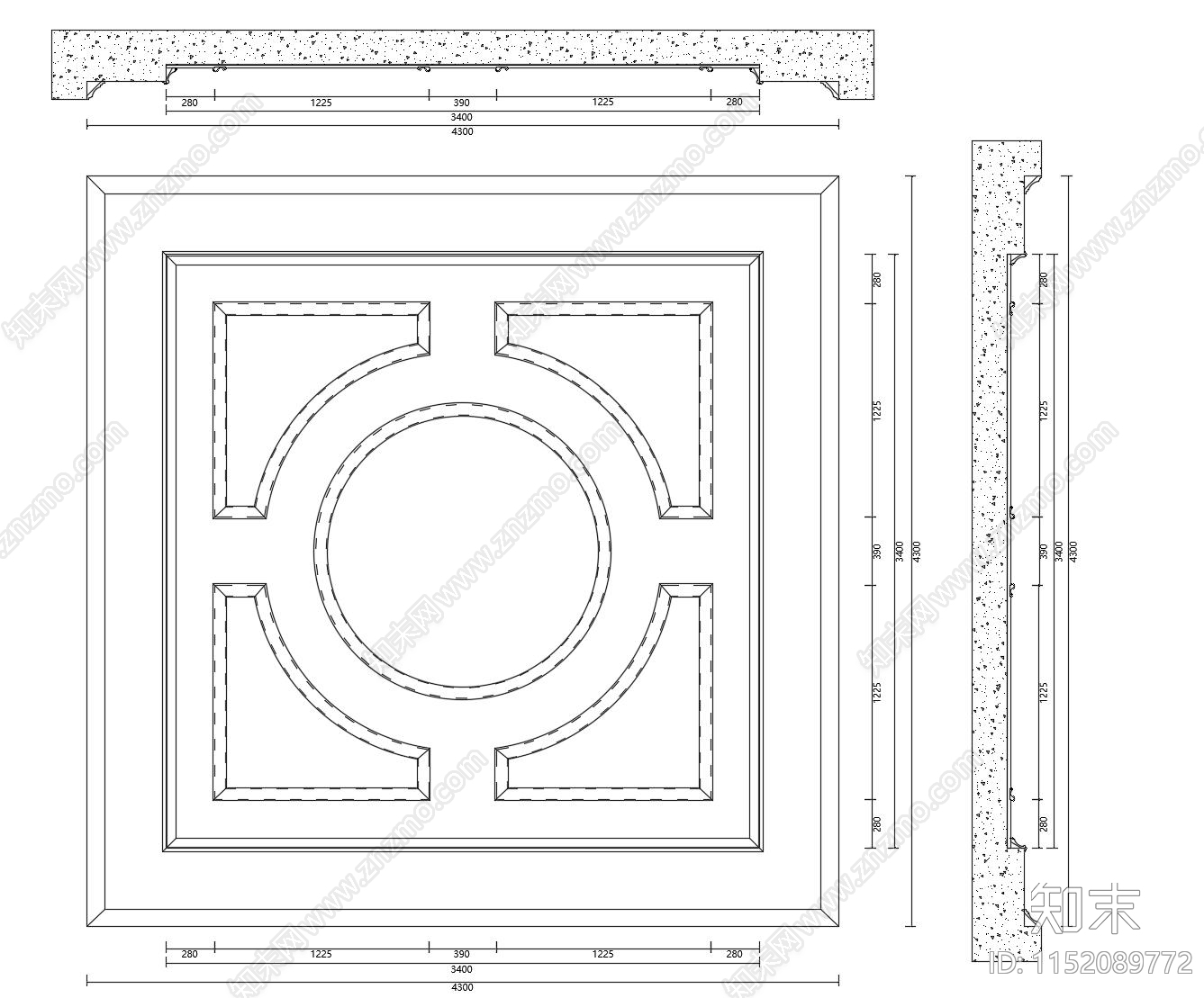 中式吊顶节点施工图下载【ID:1152089772】