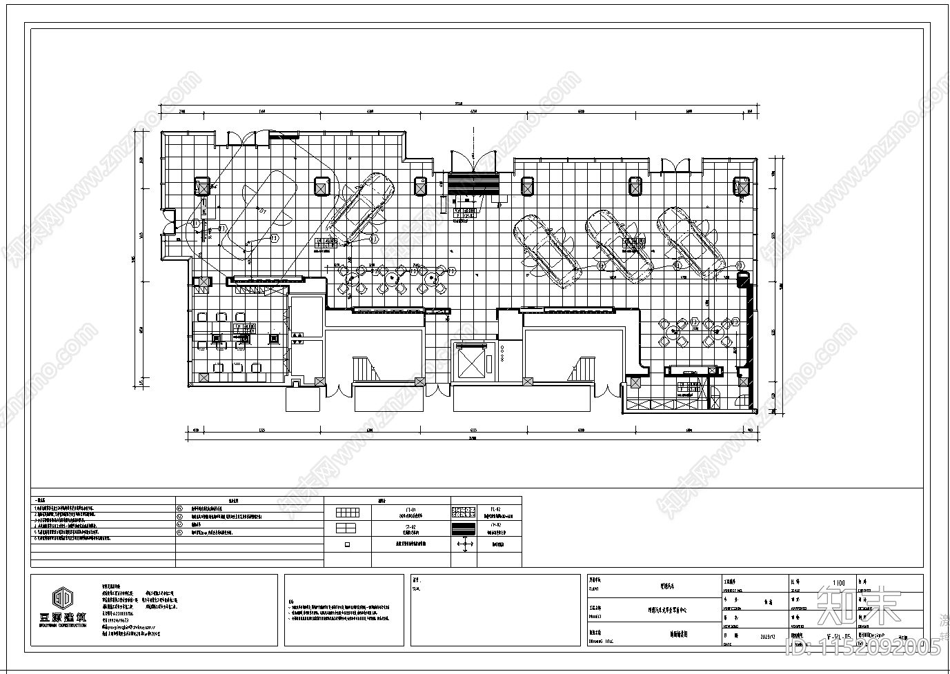 商场CBD理想汽车4S店室内cad施工图下载【ID:1152092005】