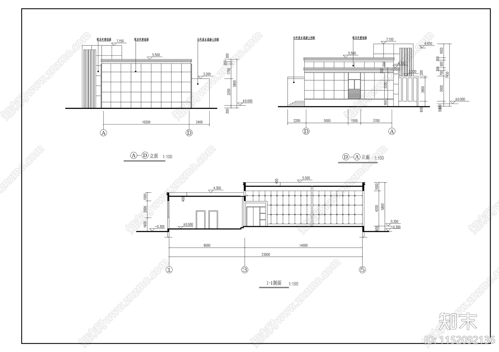 网球休息室建筑cad施工图下载【ID:1152092136】