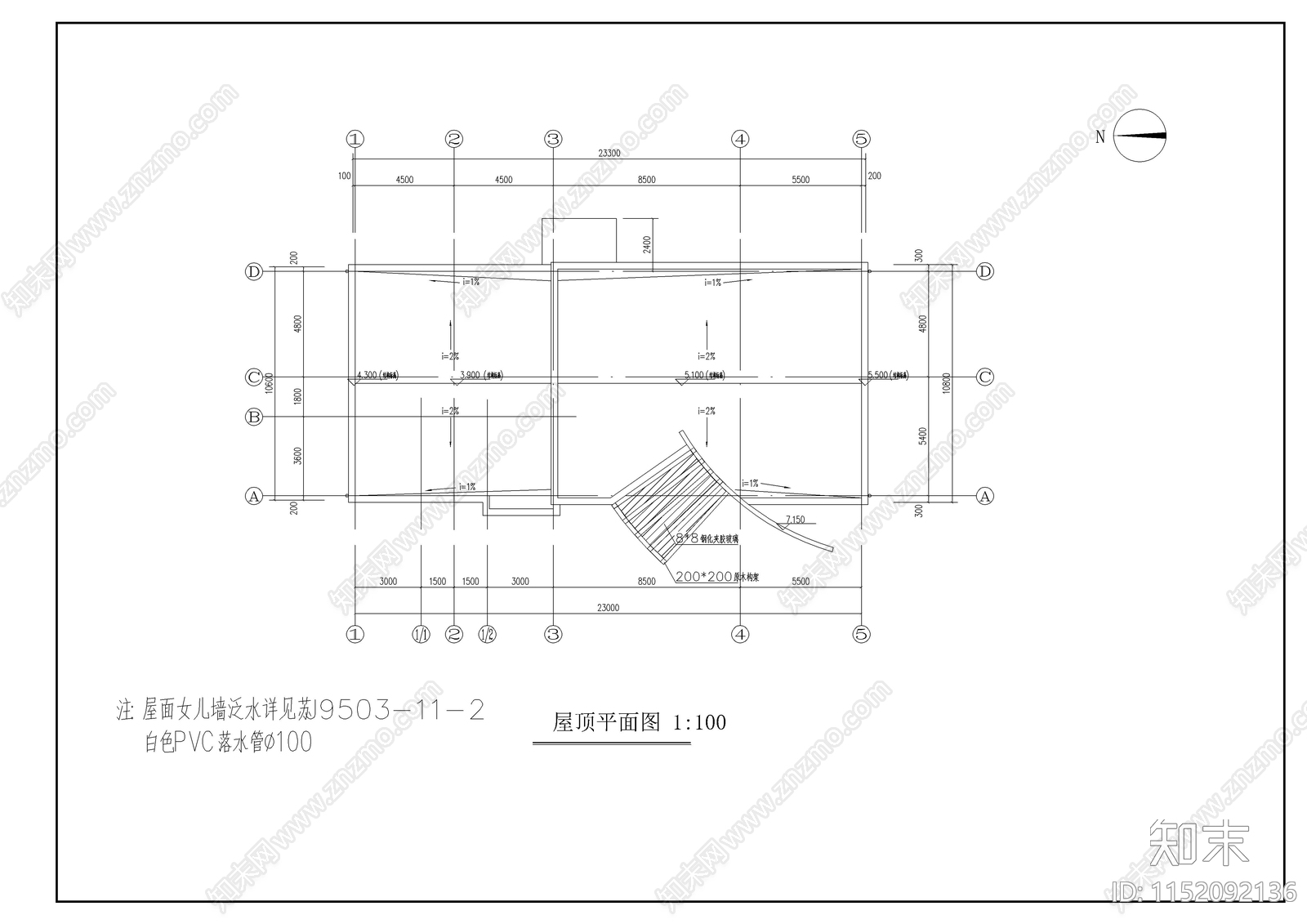 网球休息室建筑cad施工图下载【ID:1152092136】