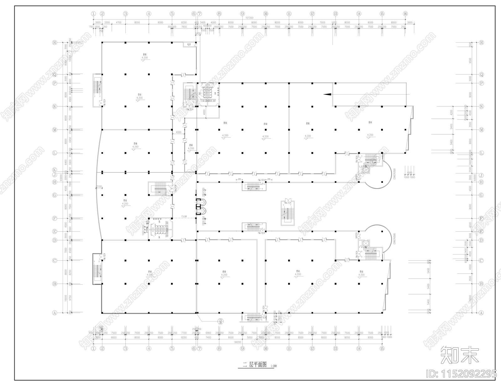 大型商场建筑cad施工图下载【ID:1152092295】