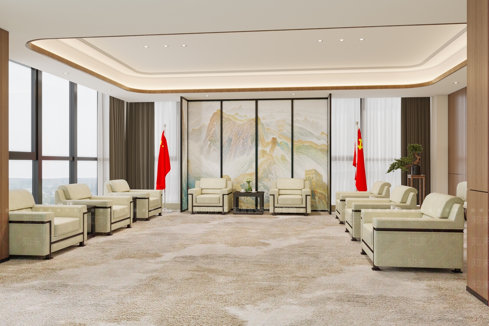 现代会议室3D模型下载【ID:1152092599】