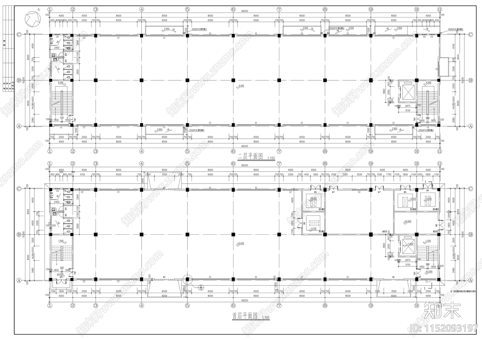 某公司厂房建筑cad施工图下载【ID:1152093197】