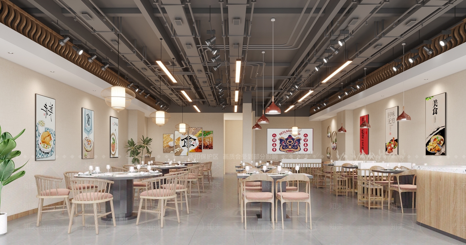 日式火锅店3D模型下载【ID:1152093262】