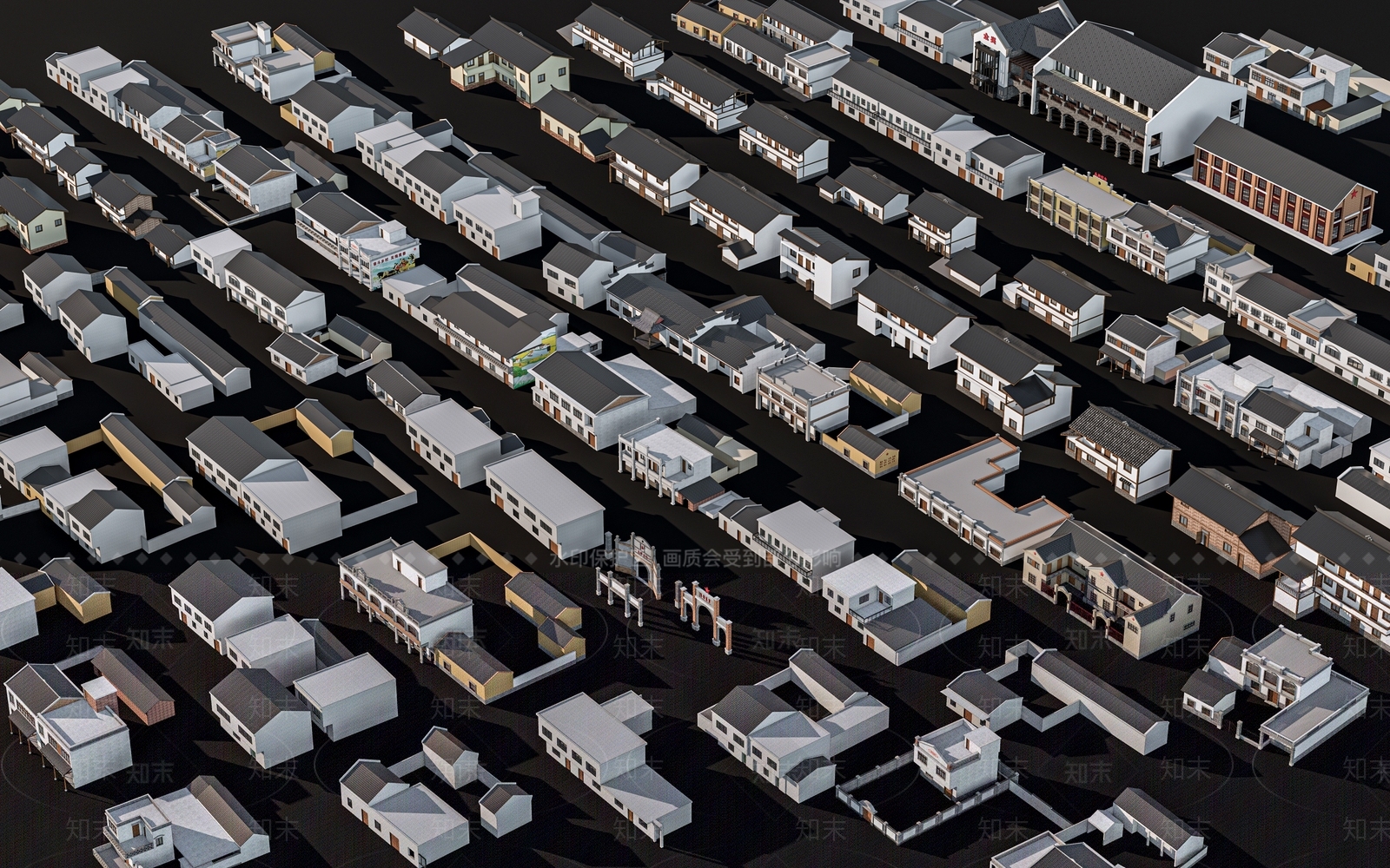 现代农村自建房3D模型下载【ID:1152093386】
