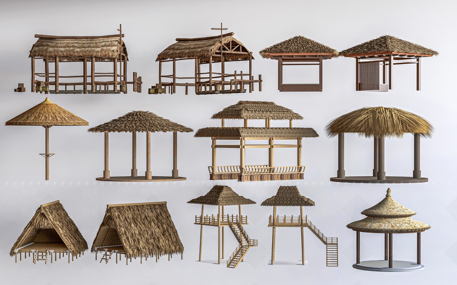 中式小木屋3D模型下载【ID:1152093866】