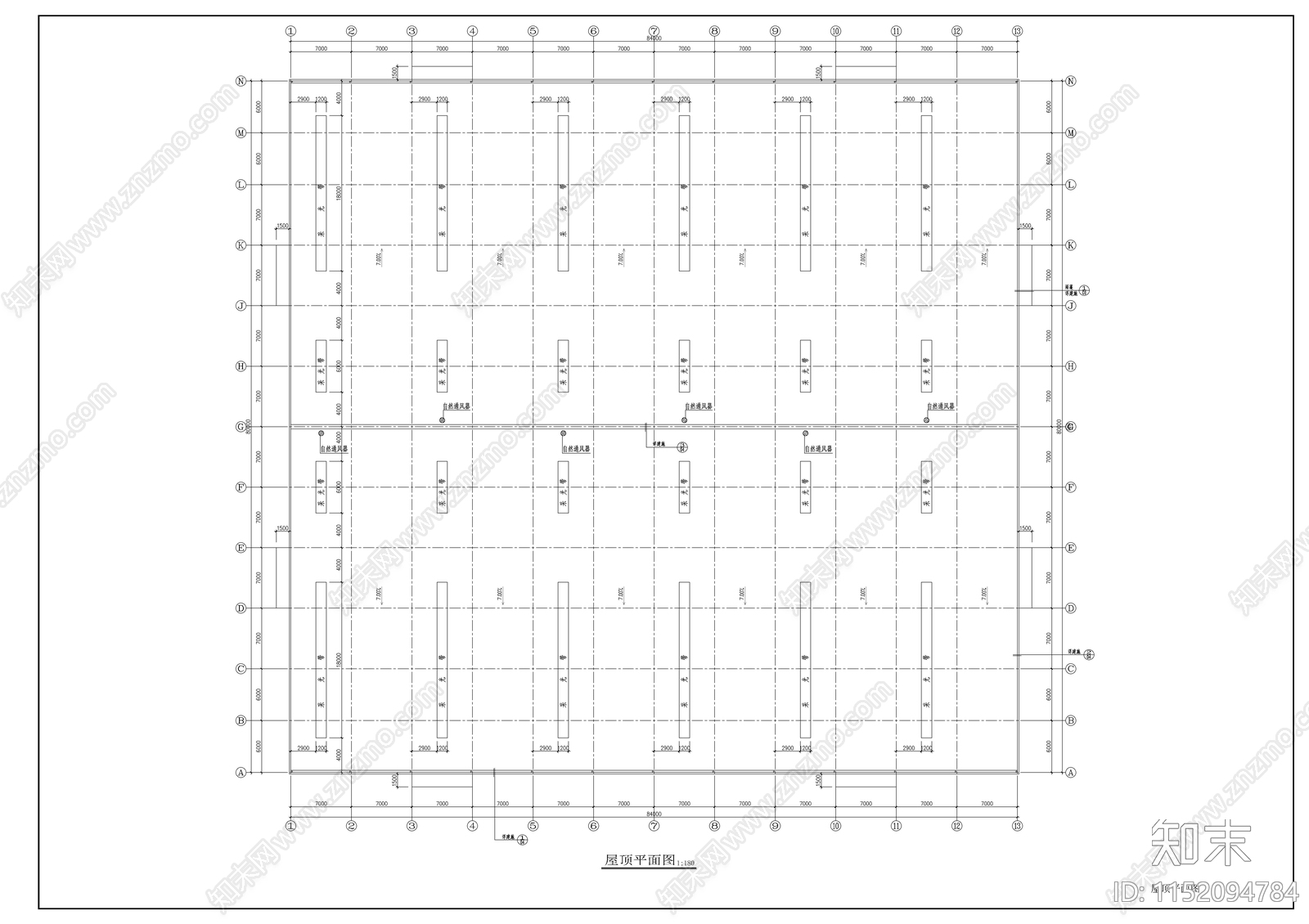 某工业厂生产车间建筑cad施工图下载【ID:1152094784】