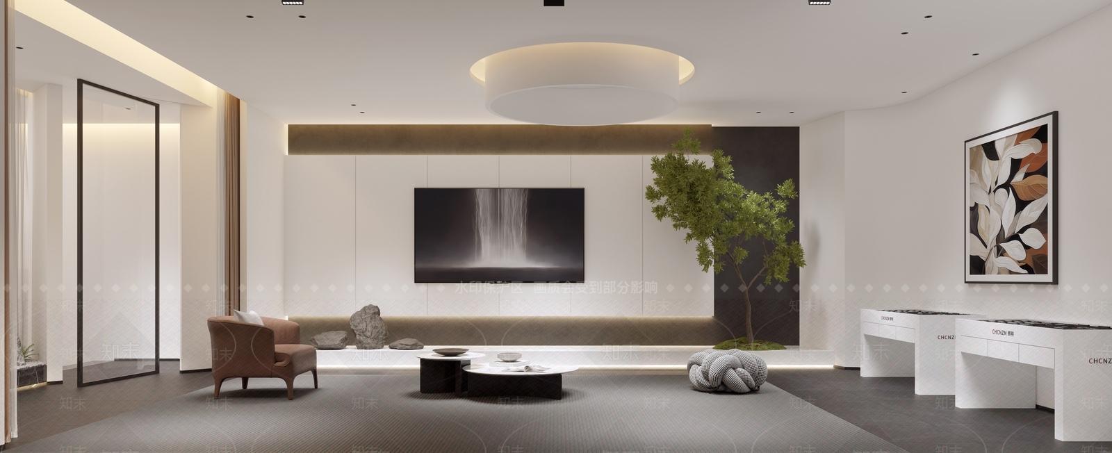 现代灯具展厅3D模型下载【ID:1152099312】