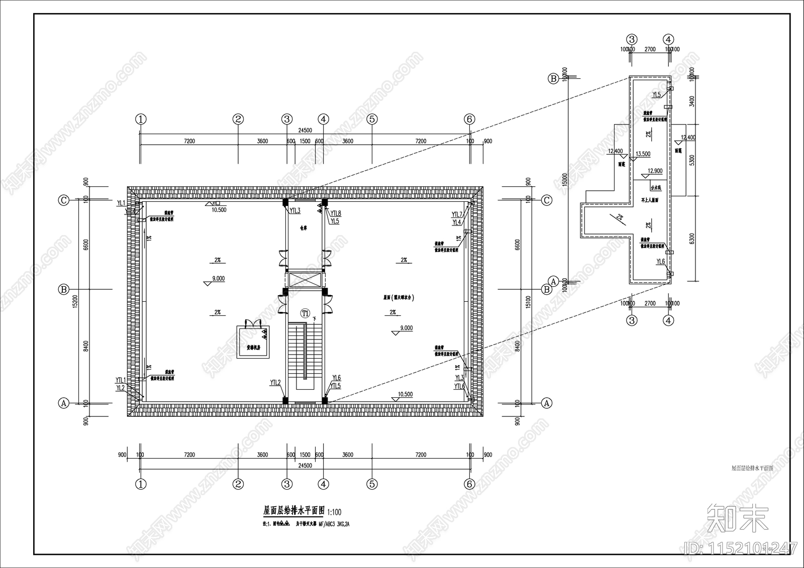 某县城中医医院洗衣房cad施工图下载【ID:1152101247】