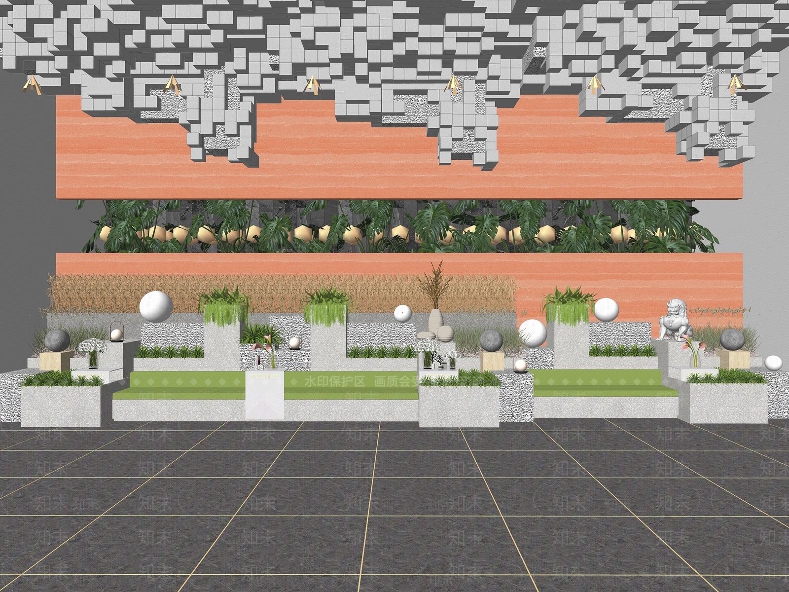 现代休息空间SU模型下载【ID:1152102538】