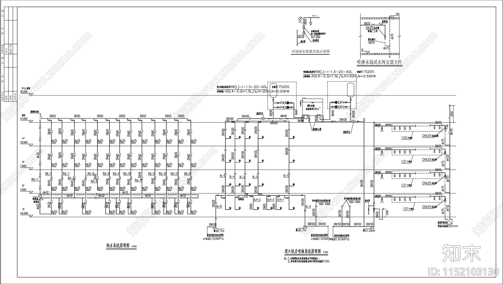 城镇卫生院业务用房cad施工图下载【ID:1152103130】