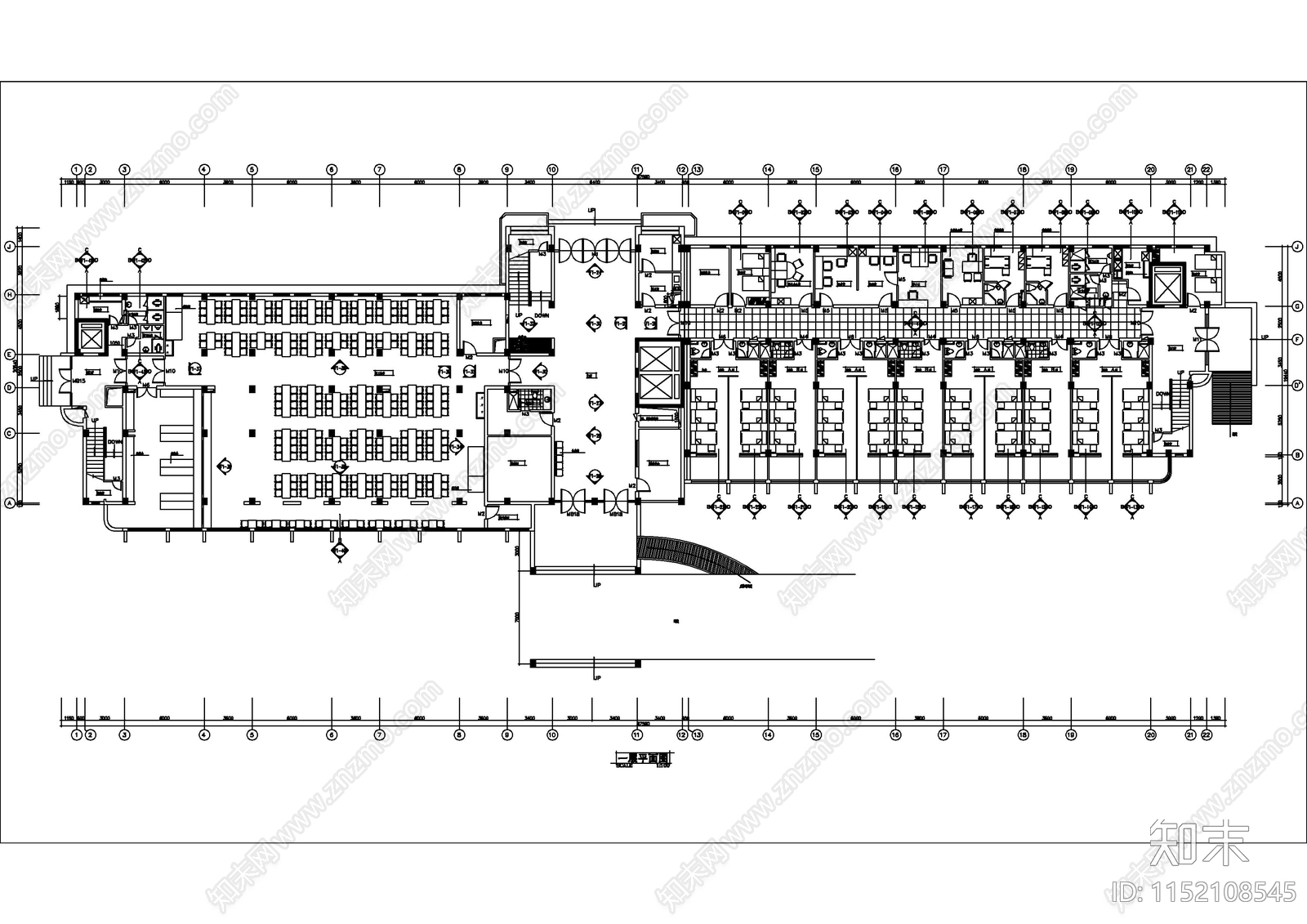 某医院平面布置图cad施工图下载【ID:1152108545】