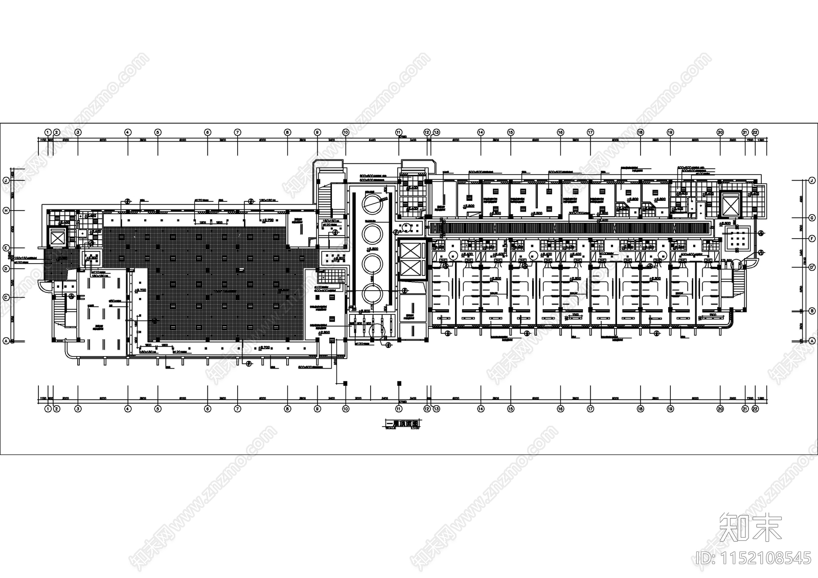 某医院平面布置图cad施工图下载【ID:1152108545】