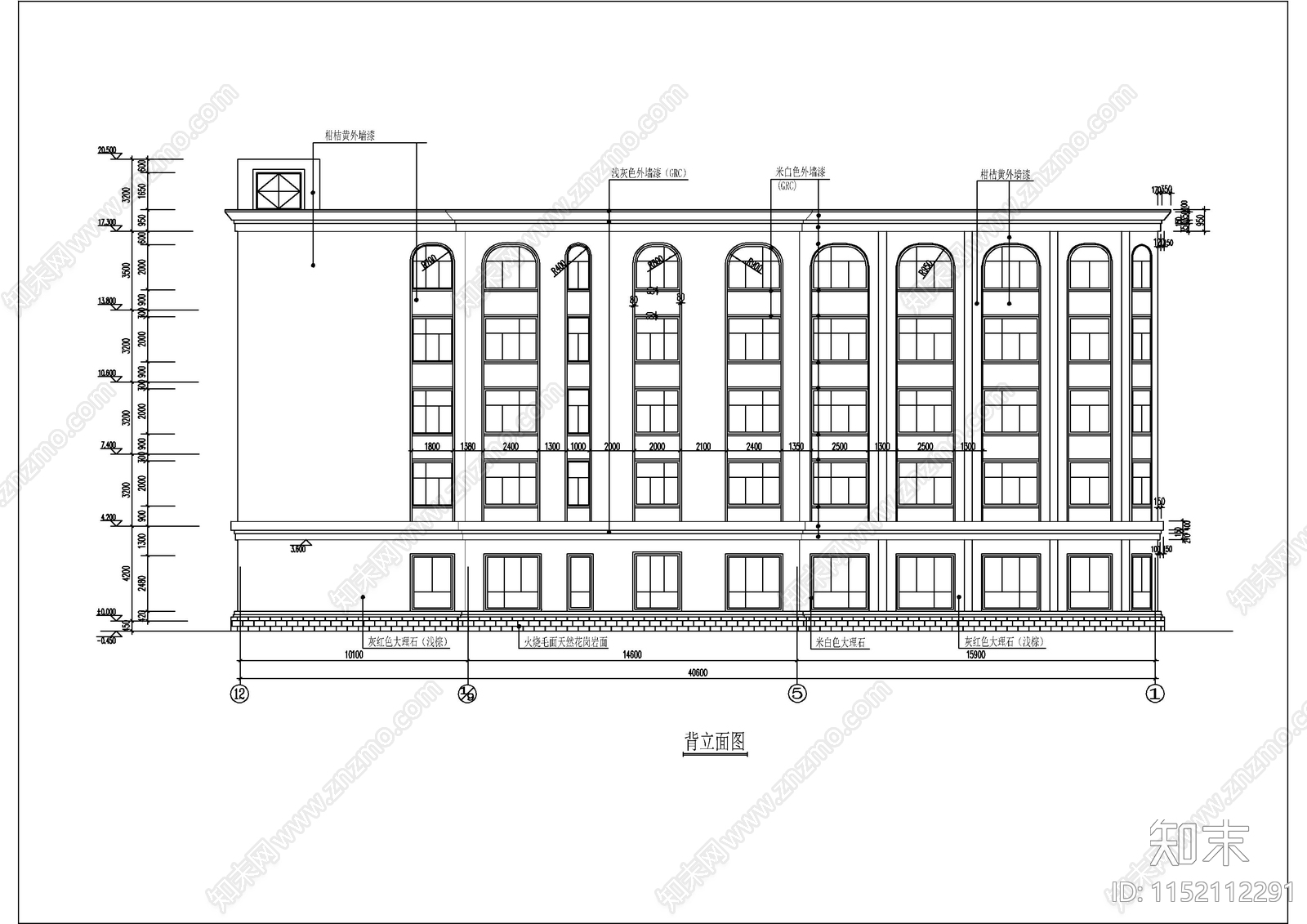 五层酒店迎宾馆装修cad施工图下载【ID:1152112291】