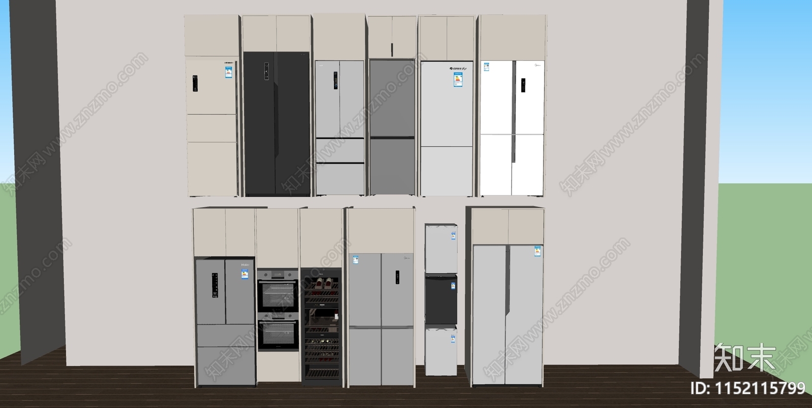 冰箱SU模型下载【ID:1152115799】