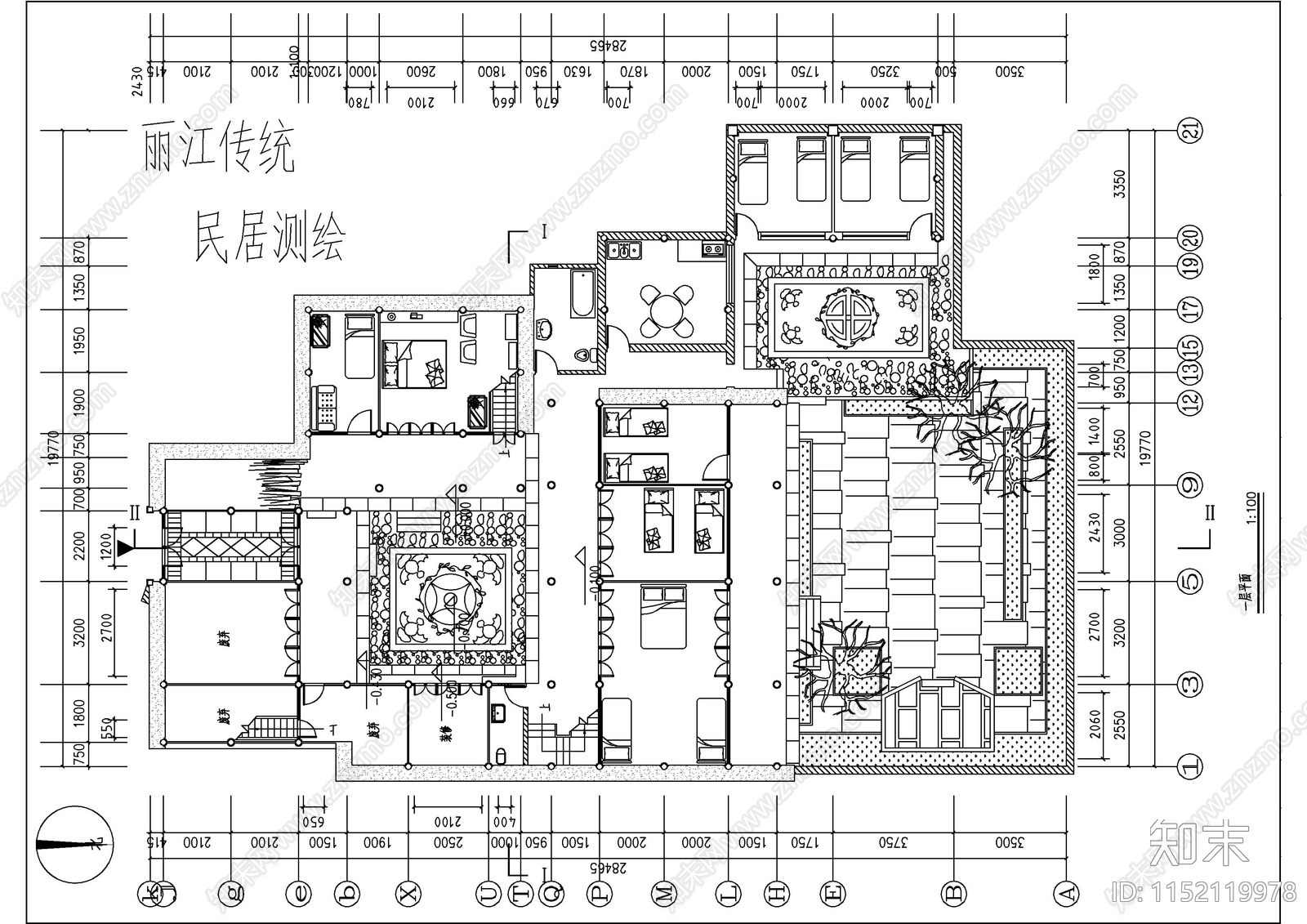 丽江民间古建图cad施工图下载【ID:1152119978】