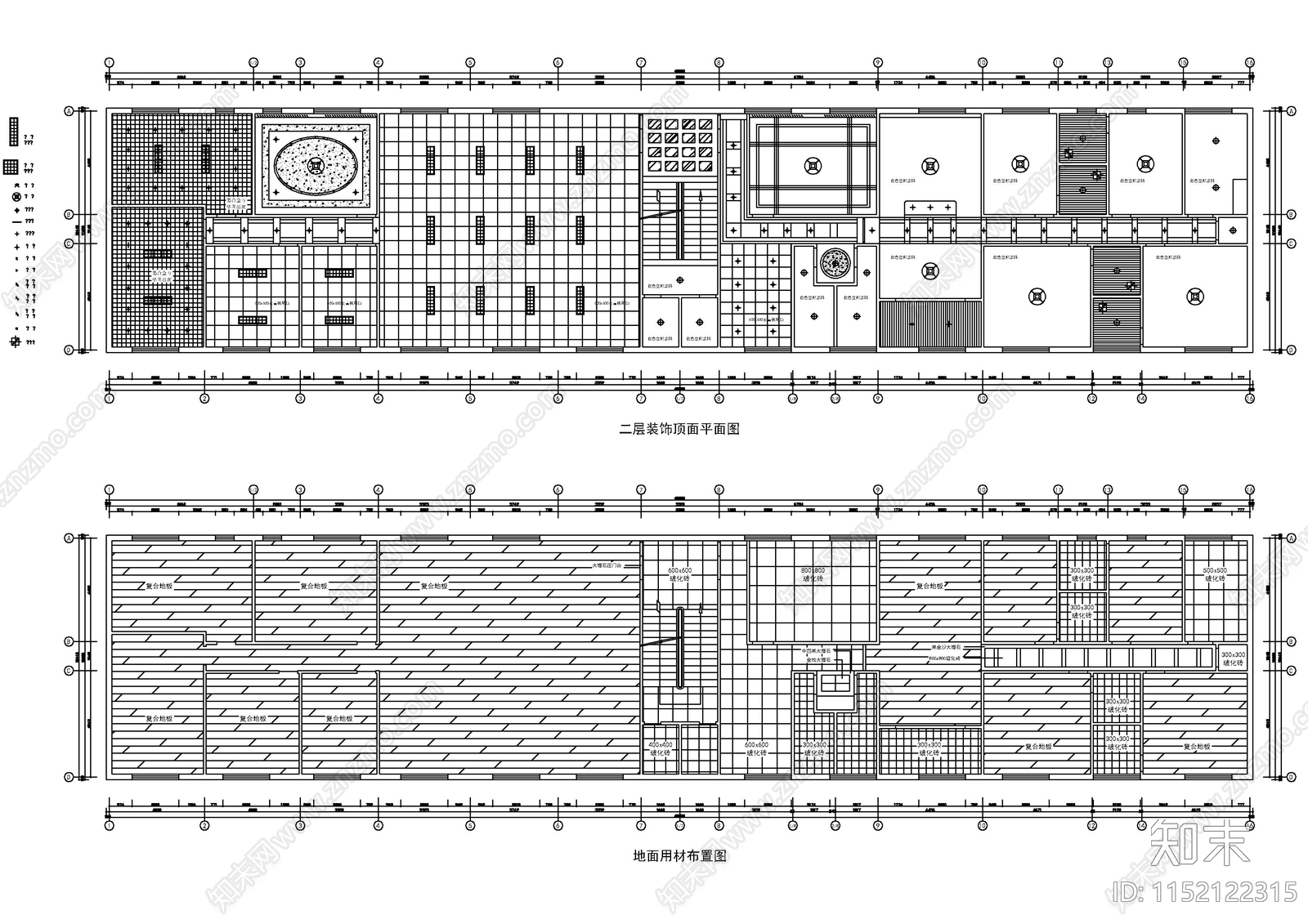 全套商业写字楼独立办公室cad施工图下载【ID:1152122315】